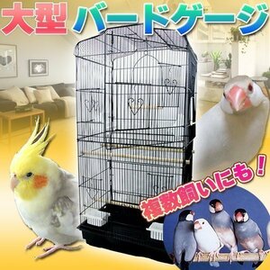 鳥かご バードゲージ 鳥小屋 セキセイインコ 九官鳥 うぐいす めじろ ビンテージ 小鳥 可愛い ゲージ ペット用品 多数飼育 黒 ブラック