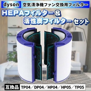 ダイソン 交換フィルター 2枚 セット HP04 TP04 DP04 TP05 HP05 Dyson HEPAフィルター 脱臭フィルター 互換品 空気清浄機 ファンフィルター