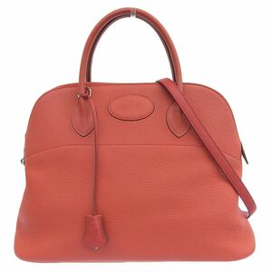 エルメス HERMES ボリード35 ハンドバッグ ショルダーバッグ 2WAY トリヨン ルージュヴィボワンヌ レディース □G刻印 2003年 4121