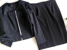 ◆23区　インディヴィ　INDIVI　 セレモニー セットアップ　ノーカラー ジャケット　スカート　セット_画像2