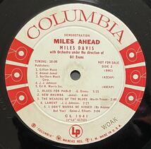 【オリジナル★US盤★DG★白PROMO盤★オリジナルカンパニースリーブ付】Miles Davis / Miles Ahead_画像5