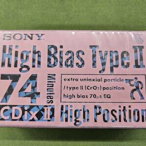 ★売切り★【新品・未開封】SONY 2C-74CDX2 High Bias TypeⅡ 74分 High Position CDixⅡ ソニー カセットテープ ハイポジ No.Q3の画像3