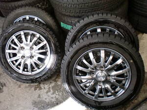 LEBEN　13×4　PCD100　+42★深溝スタッドレス　155/65R13　4本＃モコ・ワゴンR・ライフ・ムーブ