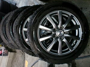 セレナ　に　DOS　16×6.5　PCD114.3　+45★スタッドレス　165/60R16　ダンロップ　WINTERMAXX　4本