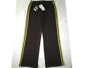 ★新品 2008年 adidas アディダス スウェットパンツ O(LL) 日本サイズ M USサイズ 3本ライン 太めストレート 裏毛 パイル地 MUSTBROWN 茶★