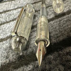 Jinhao 992シリーズ ミニスケルトン F万年筆＋インクカートリッジ10本付　コンバーター付き