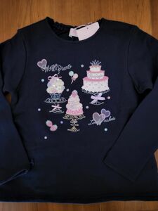 mezzo piano メゾピアノ 長袖 トレーナー 女の子 刺繍120cm