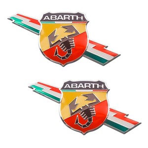 【送料無料】 ■フィアット アバルト ABARTH メタル エンブレム 2個セット ■ メタル ステッカー / バッジ 