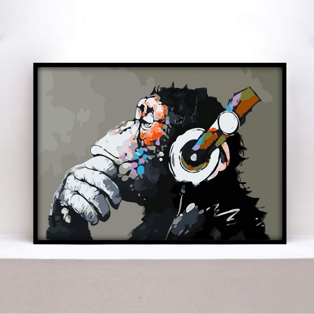 Banksy – peinture de grande taille A3, tableau d'art, affiche d'art, panneau d'art encadré, cadre d'art intérieur, tenture murale, ouvrages d'art, peinture, autres