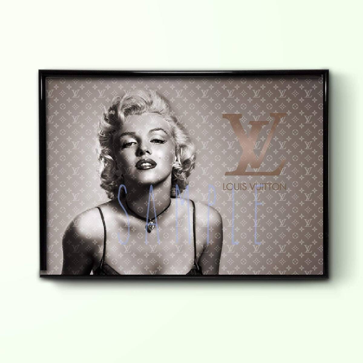 Homenaje al arte Marilyn Monroe Louis Vuitton LOUIS VUITTON Póster artístico Panel artístico Tamaño A4 Enmarcado para colgar en la pared Nuevo estilo, Obra de arte, Cuadro, otros