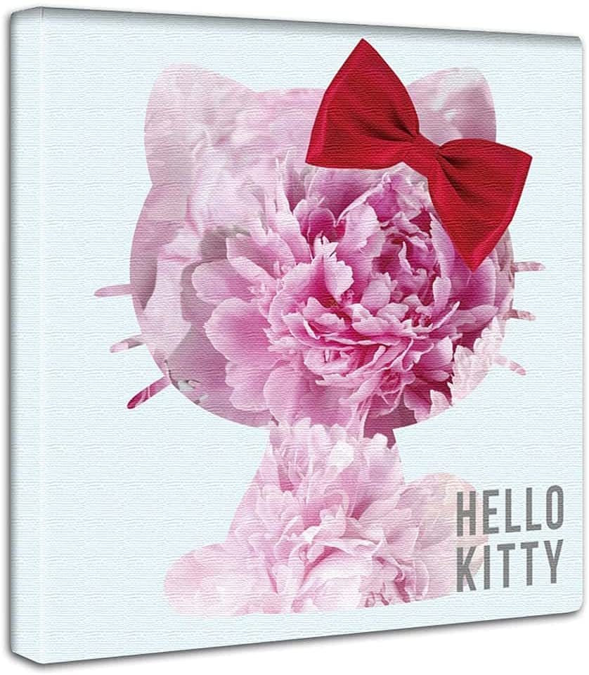 Hello Kitty 现代艺术 Kitty 全新艺术面板帆布帆布画绘画 Kitty 艺术海报 30x30cm Kitty, 艺术品, 绘画, 其他的