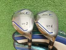 中古程度良!! MacGregor マグレガー NV-F UT 3 (20°)、4 (23°) Flex SR オリジナルシャフト２本セット UT4グリップ新品!!_画像1