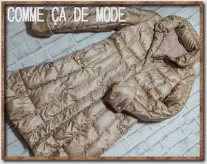 ☆COMME CA DU MODE　コムサデモード　ジップダウンコート　ベージュ☆