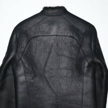 BALMAIN HOMME 国内正規品 ムートンレザーライダース 46 極美品 バイカージャケット ボア ファー ブルゾン ボンバー フライト ダブル_画像7