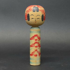 056【古作こけし】菅原敏 高さ16cm 戦前後の愛好家旧蔵品 / 伝統こけし 遠刈田 秋保