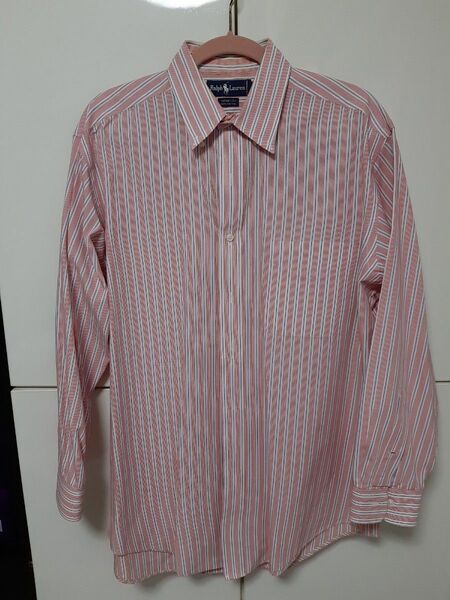 激安オマケシャツ1枚付き　ポロラルフローレン　ピンクストライプシャツ(16-33)