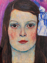 古今東西 浮世絵 手ぬぐい グスタフ・クリムト「メーダ・プリマヴェージの肖像」　サイズは約91cm 35cm　手拭い ハンカチ タオル_画像2