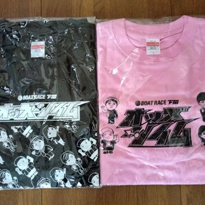 ボートレース下関/オッズタイムTシャツ ピンク＆黒/Ｌサイズ/非売品の画像1