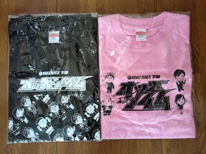  boat race Shimonoseki /oz time T-shirt pink & black /L size / not for sale 