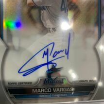 【世界で499枚限定】 Topps 野球カード MLB MARCO VARGAS 2023年　サイン付き_画像3