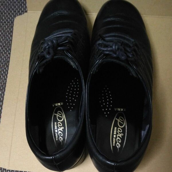 黒靴　Parco　皮革製品　日本製 レディース靴　24センチ　パンプスParco　ブラック靴　訳あり