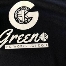 半袖　サラッと快適　新品多機能素材　サイズＬＬ　おしゃれなボタンポロシャツHK WORKS LONDON Green コシノヒロコ GOLF ゴルフ　ネイビー_画像3