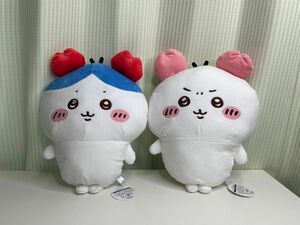 ちいかわカニカチューシャBIGぬいぐるみ　２体セット　ちいかわ ハチワレ