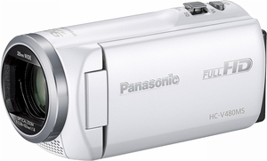 新品★送料込★Panasonic パナソニック HC-V480MS-W ホワイト HDビデオカメラ 32GB 高倍率90倍ズーム