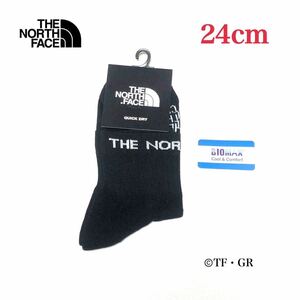 THE NORTH FACE ノースフェイス ソックス ドライ ロゴ 靴下 ブラック メンズ レディース 24cm 海外限定