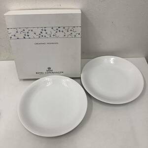 ②ROYAL COPENHAGEN ロイヤルコペンハーゲン プレート 2点セット 洋食器 皿 26㎝ホワイト WHT 626 626