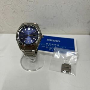 ②SEIKO セイコー ソーラー腕時計 アナログ ステンレス ネイビー 7B24-0BH0 0D0037