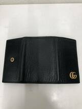 ②GUCCI グッチ キーケース BLK ブラック レザー 無地 435305 0416 メンズ_画像2