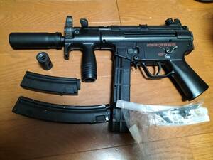 MP5ｋジャンクセット　マガジン3本　サプレッサー　交換用セレクタープレート付き