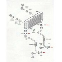 ◆603◆ 021401② 新品 ゼファー 純正オイルクーラー用 Oリング セット ゼファー400 X 750 全年式対応(1)_画像2