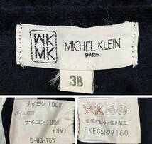 MICHEL KLEIN PARIS　ミッシェルクラン　ワンピース　ブラックフラワー＆透け感　半そで　ブラック　 サイズ38　ナイロン１００％_画像8