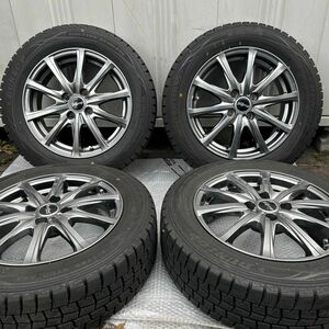 【送料無料】美品15インチアルミホイール スタッドレス175/65R15×4本 DUNLOP WINTER MAXX WM01