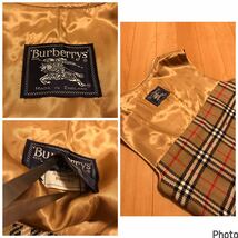 ENGLAND製☆90sOLD BURBERRY/オールドバーバリー メンズサイズL並？ コート/ウールライナーベスト 裏表.ノバチェック総柄 個性的古着コーデ_画像9