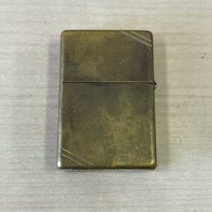 【TS0211②】ZIPPO ジッポ ジッポー オイルライター フラットトップ ゴールドカラー 着火未確認