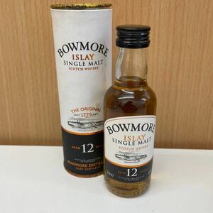 【M0220】※20歳未満の者に対する酒類の販売は致しません BOWMORE 12年 黒 50ml 40％ ウィスキー 酒 未開栓 ボウモア ミニボトル