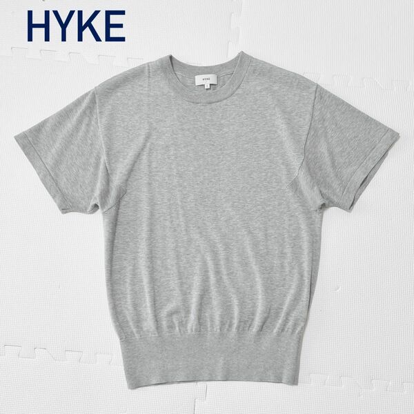 【HYKE】 HALF SLEEVE SWEATER クルーネック半袖ニット