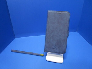 在庫処分 SIMPLE SUEDE iPhone11 (6.1インチ) 手帳型 ケース ブルー 上質PUレザー ストラップ付属 スタンド機能 カードポケット