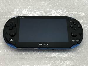 073 A)【中古品】PSVita Playstation Vita PCH-2000　ブルー×ブラック　本体のみ【動作確認、初期化済み】