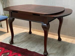 イギリス vintage 英国ドローリーフテーブル 無垢材 幅106～151cm ダイニングテーブル伸長式テーブル 食卓テーブル 食卓机 店舗什器