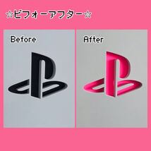 PS5 Slim 専用 ロゴ用ステッカー 桃色（ピンク）_画像2