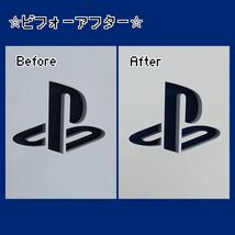 PS5 Slim 専用 ロゴ用ステッカー 紺色（ネイビー）_画像2