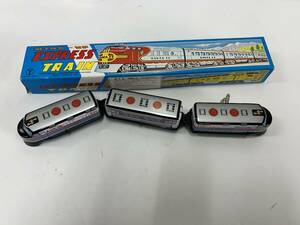 ★レトロなブリキ WIND-UP EXPRESS TRAIN 3両連結 ゼンマイ式 エクスプレス ブラック　日本製　新品