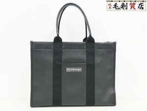 BALENCIAGA バレンシアガ ハードウェア 671400 トートバッグ ショルダーバッグ キャンバス レザー ブラック 美品 バッグ