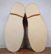 【デッドストック/英国製】Clarks/クラークス ダーティバックス プレーントゥ UK9F 27.5cm相応 グレー スエード made in england/regal_画像5