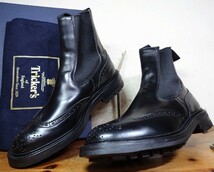 【試し履き程度/新古品】英国製 Tricker's/トリッカーズ M2754 HENRY チェルシー サイドゴアブーツ UK7 25.5cm相応 /cheaney クロケット_画像1