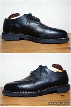 【美品】2019年 FRANCE製 Paraboot/パラブーツ アヴィニョン Uチップ UK81/2 27.5cm相応 ブラック 黒/シャンボード_画像2